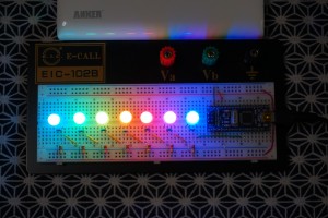 マイコン内蔵RGB-LED PL9823-F8 点灯試験