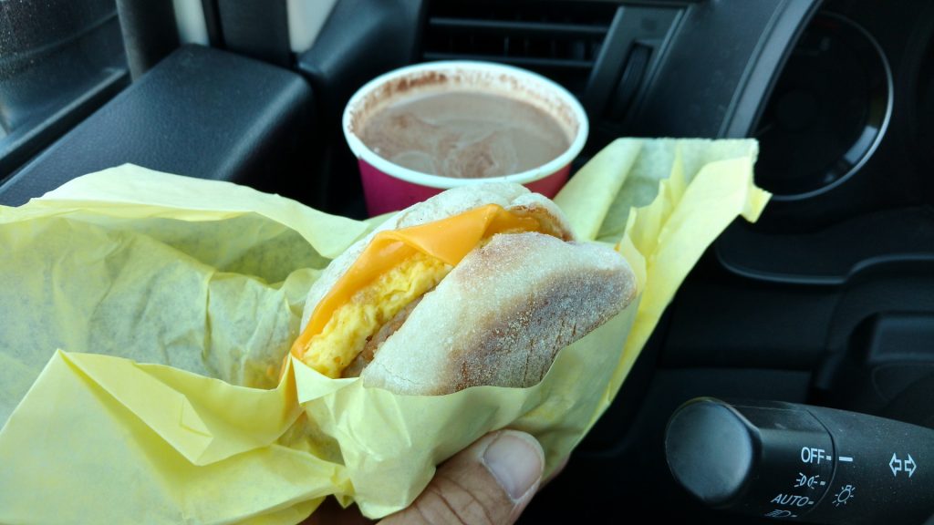 Mocha & Breakfast Sandwich